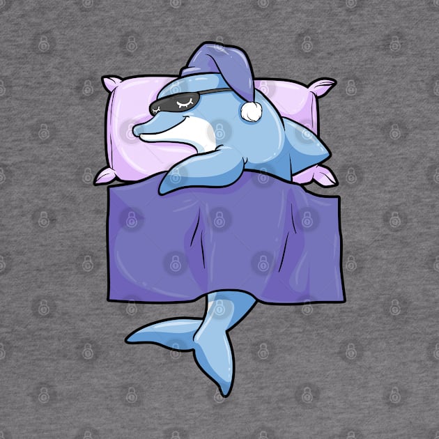 Dolphin at Sleeping with Duvet and Pillow by Markus Schnabel